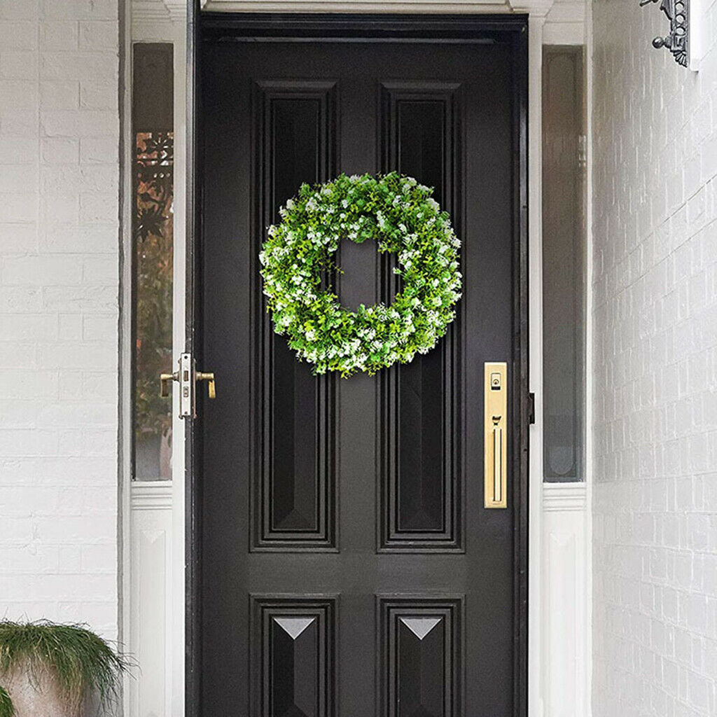 Eucalyptus Wreath Green Leaves Front Door Garland Home Party Decoration