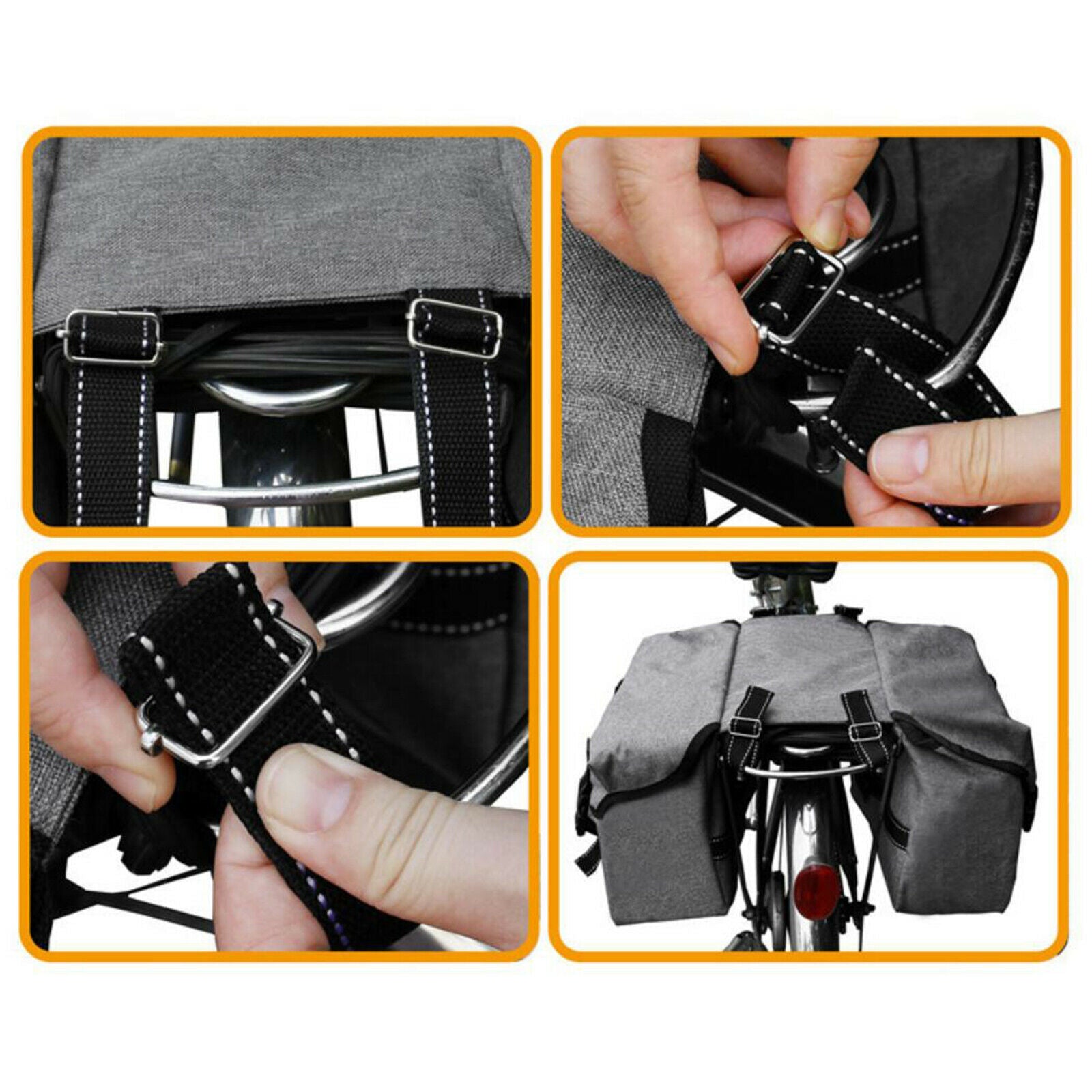 Bike Pannier Bag Rear Saddle Bag Trunk Bag Luggage Carrier Pack Cargo Bag