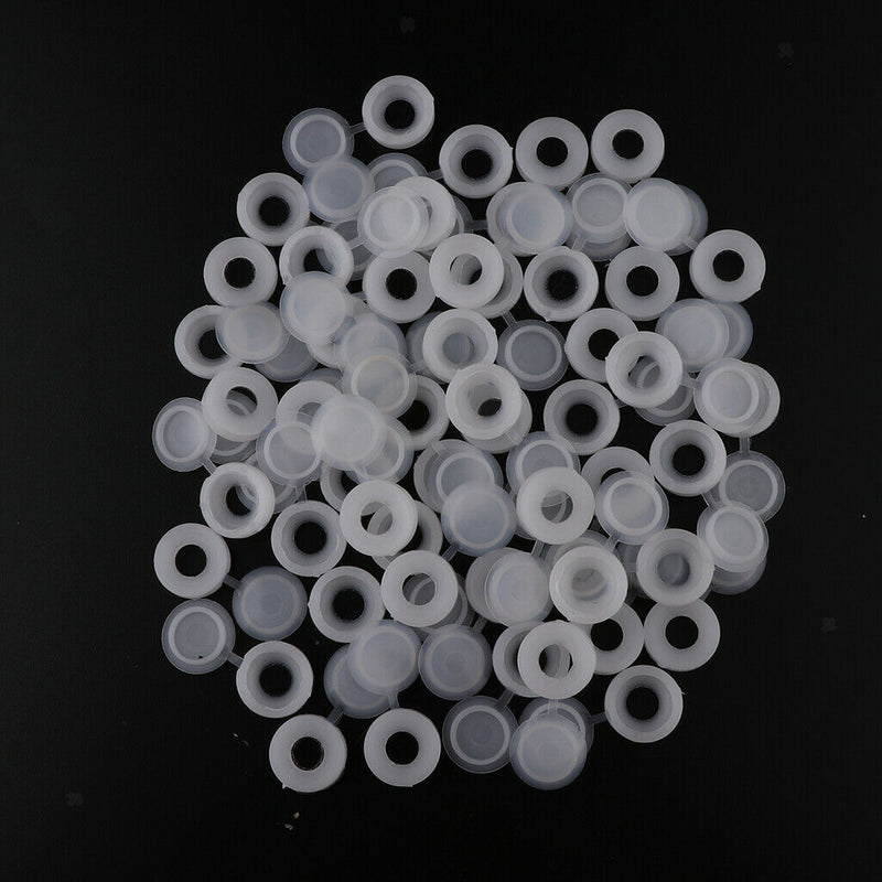 Plastic Hinged Cover Screw Caps Fold Over To Fit Size 6g or 8g Gauge 50Pcs White