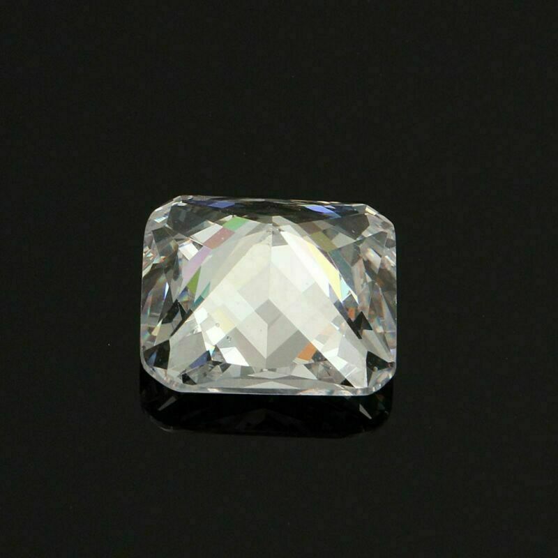 10*10mm Unheated Artificial White Sapphire 22.80ct Cushion Shape AAA  Loose Gems