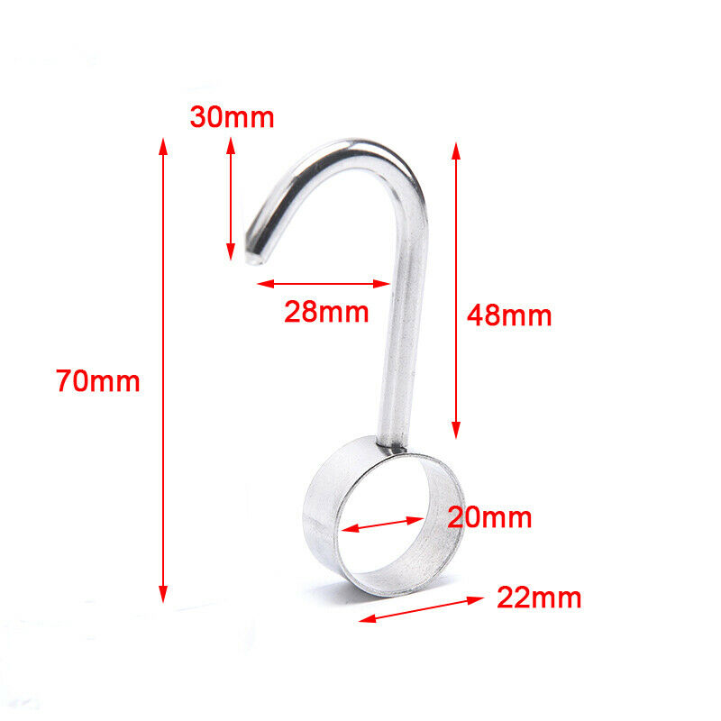 1Pc Kitchen Wall Mounted Coat Hooks Movable Stainless Steel Bathroom Ho.l8