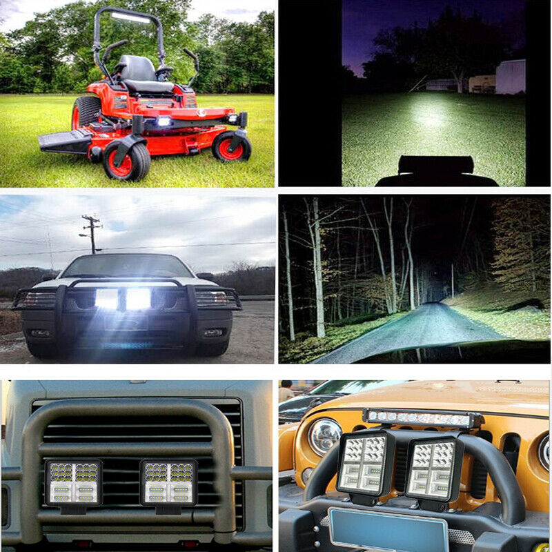 1PCS 12V-24V Off-Road LED Work Light Headlights For Tractor Truck Excavator SUV