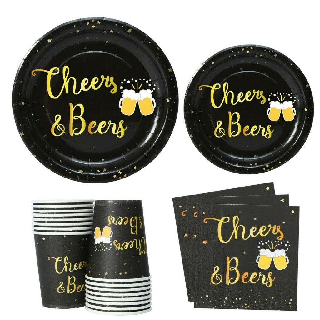 Disposable Birthday Party Supplies Dinnerware Paper Plates Cups Napkins Banner