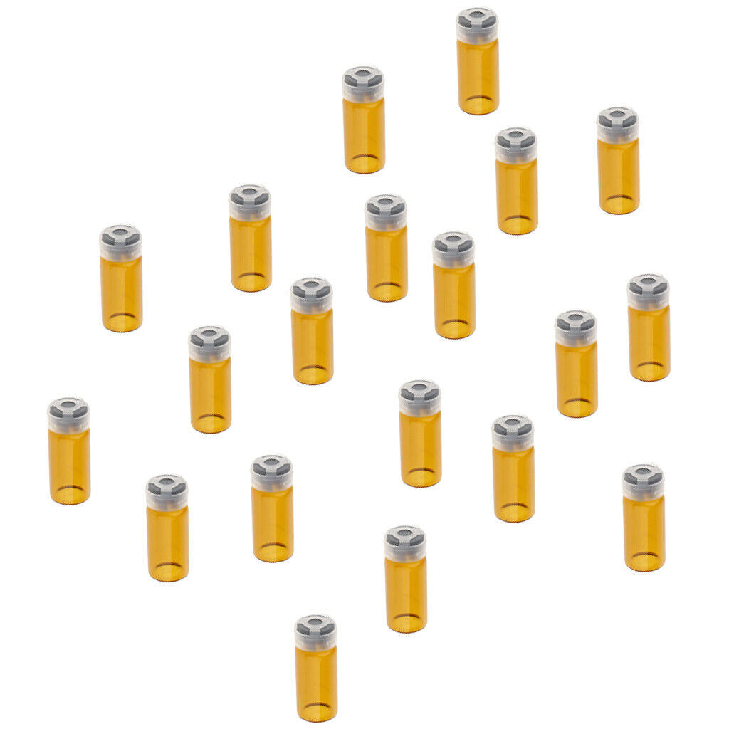 20x Empty Sterile Glass Sealed Serum Vials Liquid Containers  10ml