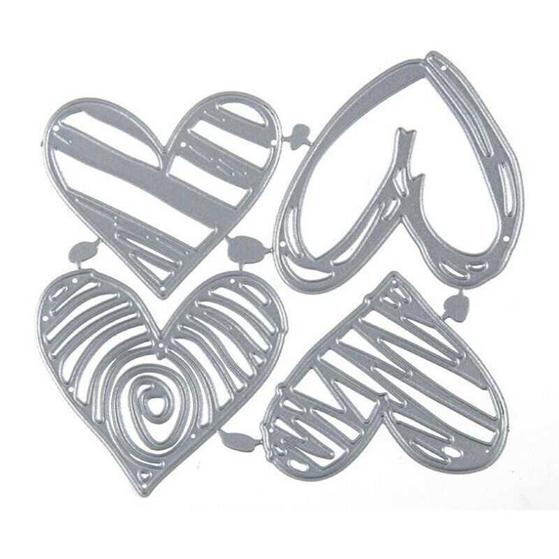4X Heart Metal Cutting Dies Scrapbooking Embossing Stencil DIY Paper Card.l8