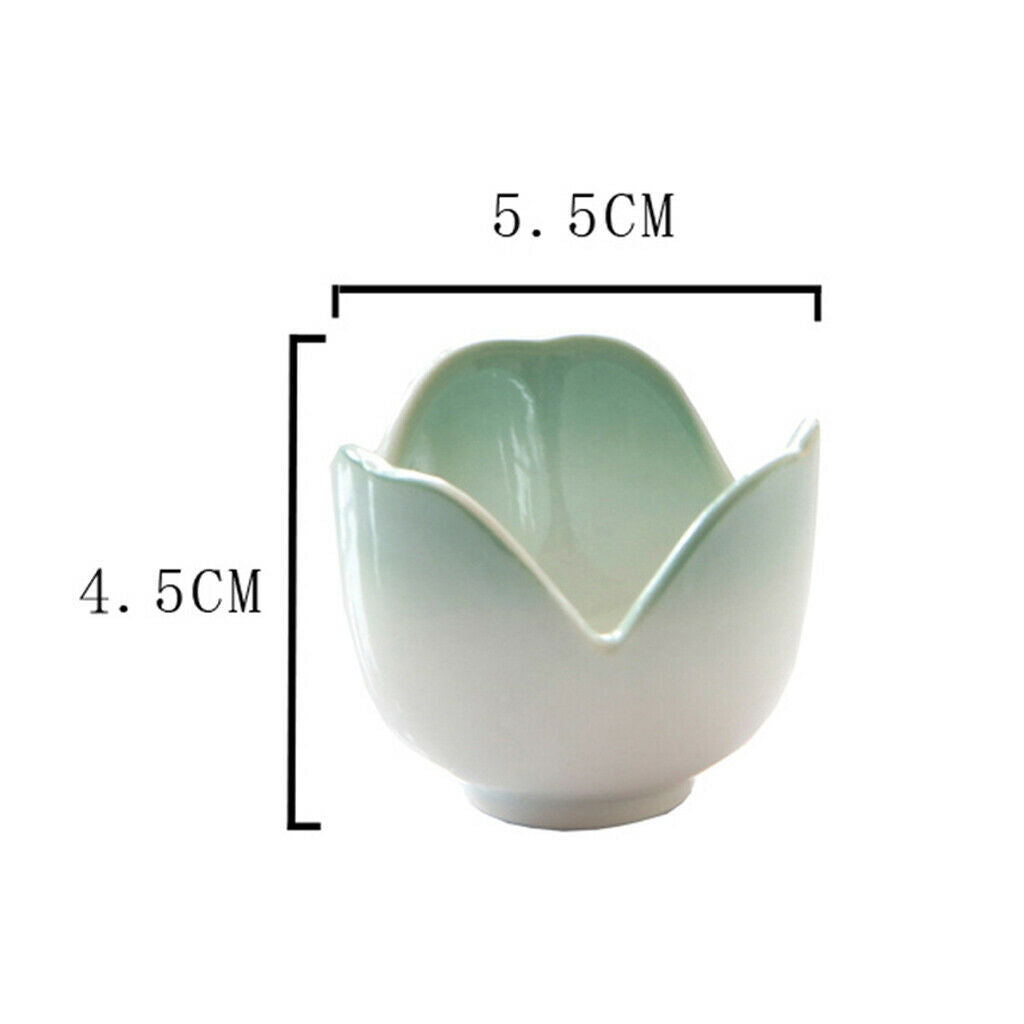 1 Pc Creative Colored Flower Shaped Egg Holder Ceramic Boiled Egg Cup Stands