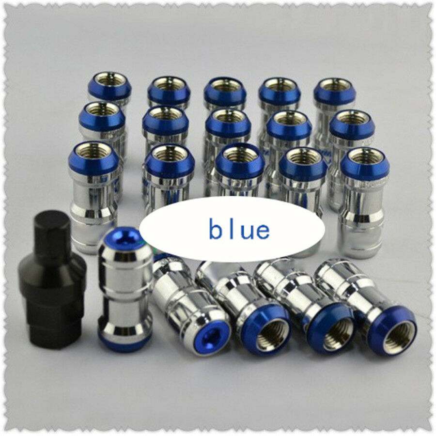 Portable M12xP1.5 Racing Car Truck Modified Blue Wheel Screws Anti-theft Nuts