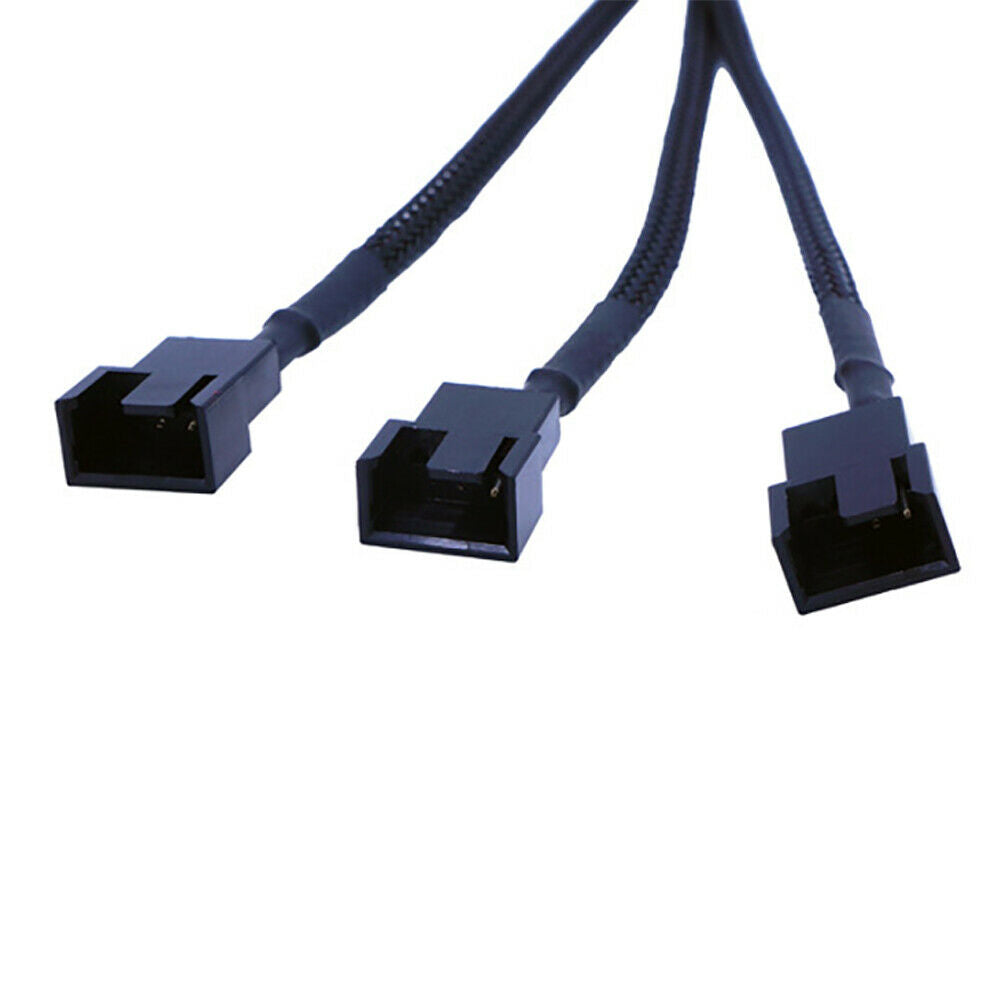 Universial Computer 1 To 3 Way 4 Pin HUB Splitter Connector Fan Extension Cable!