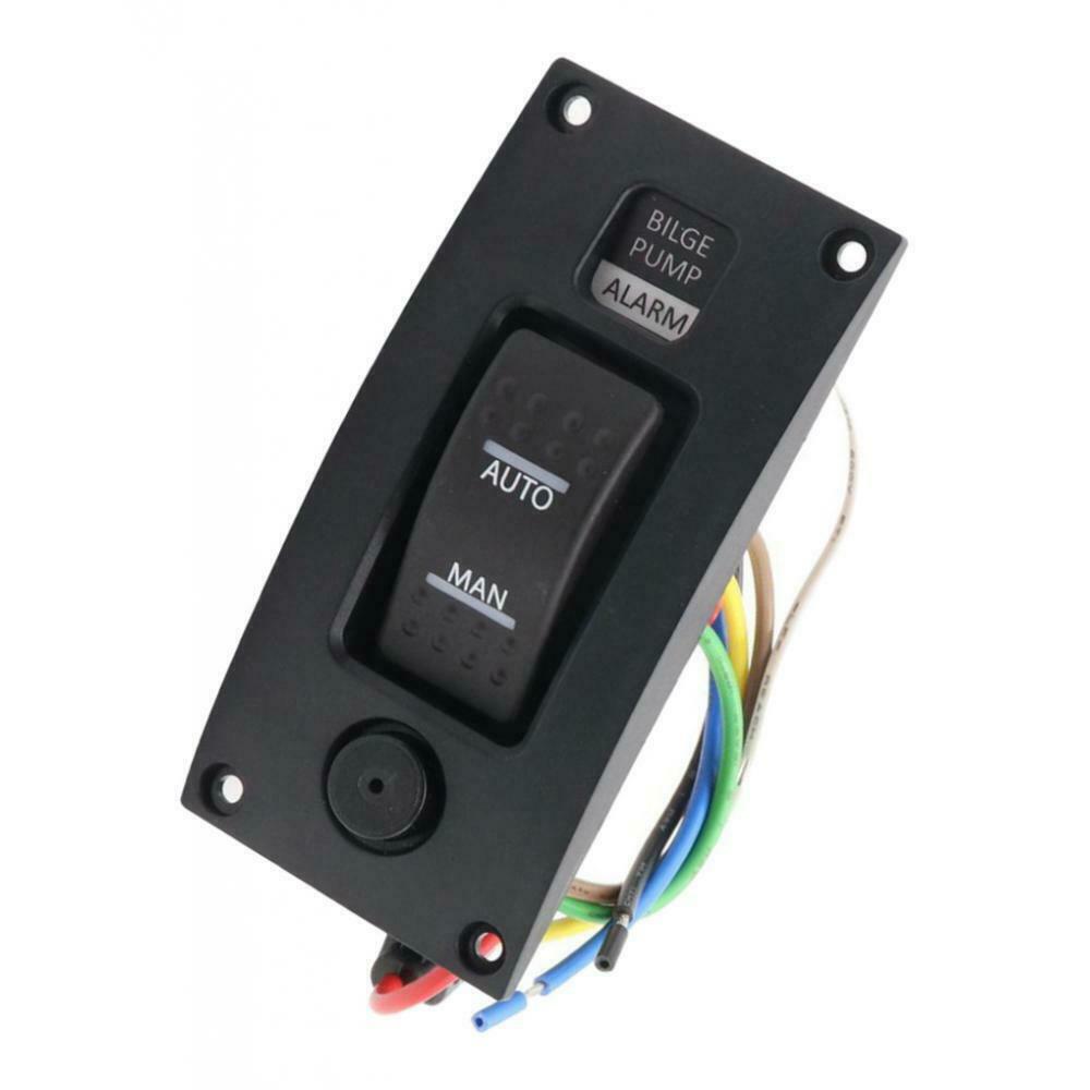 3 Set New 3Ways 12/24V Bilge Pump Switch Panel with Alarm IP66 54x48x114mm