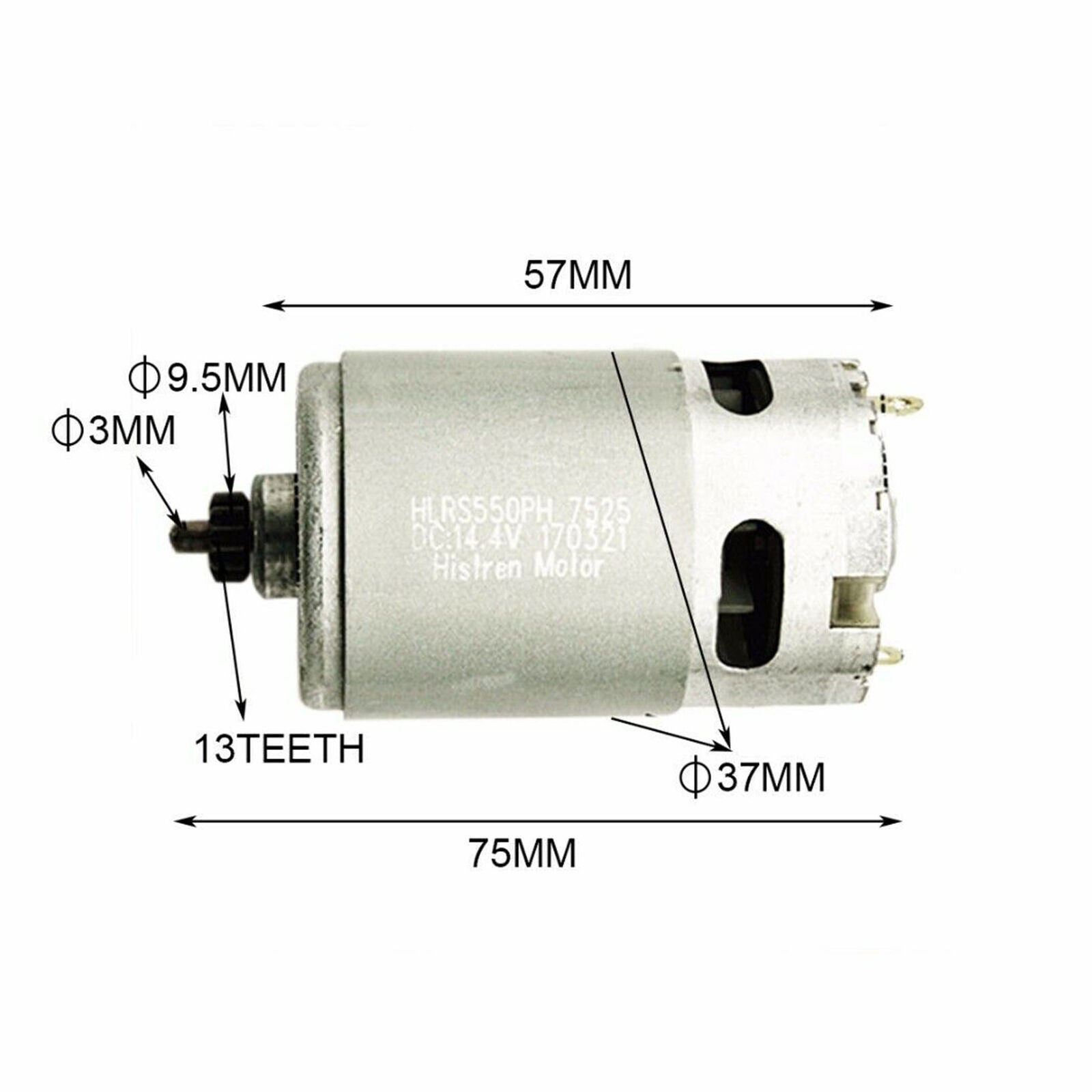 13 Teeth Motor 14.4V Replace for BOSCH GSR14.4-2-LI PSR14.4LI-2 PSR1440LI-2