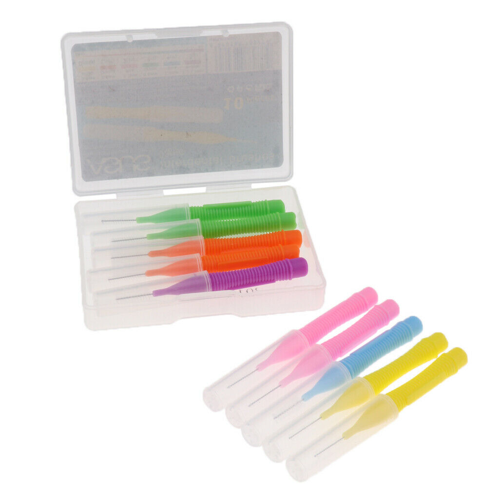 Pack of 10 Interdental Brush Oral Care Cleaner Floss Plaque Removal Tools,For