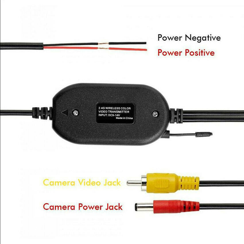 50M Range 2.4GHz Wireless Video Transmitter and Receiver for Car Backup Cam