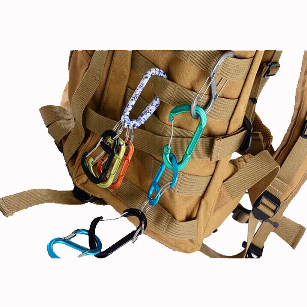 2pcs 12KN Aluminum Spring Clip Carabiner For Climbing