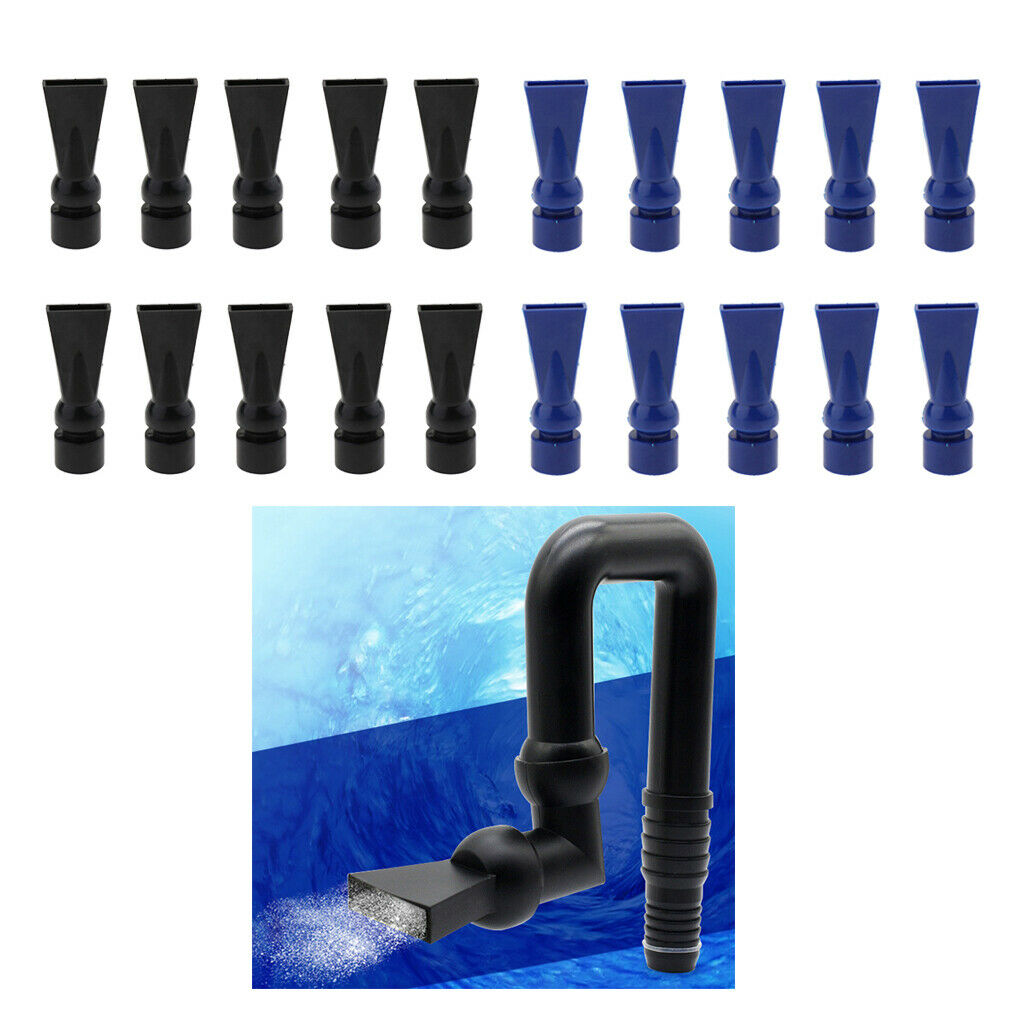 10 pieces aquarium pump duckbill nozzle water outlet return pipe black