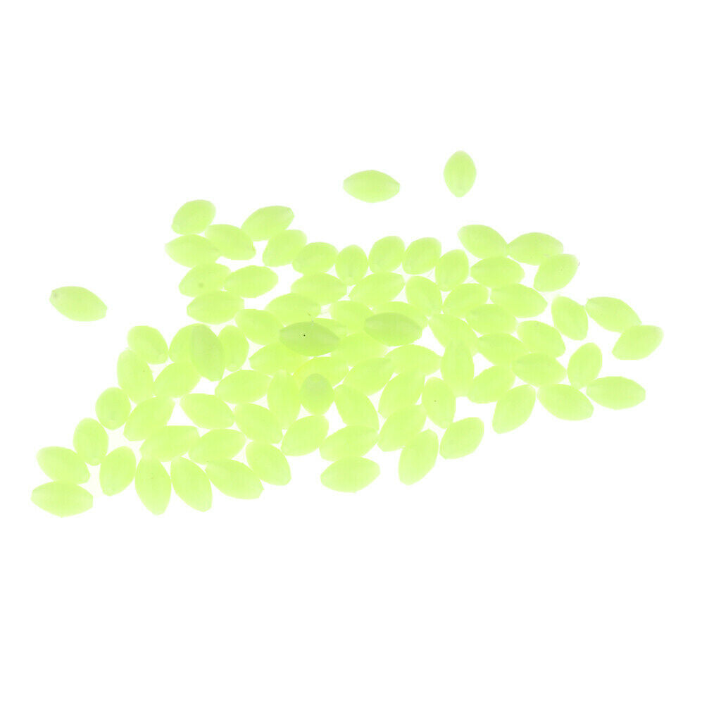 100Pcs Fishing Beads Round Luminous Rig Beads Sea Fishing Floating Tackle