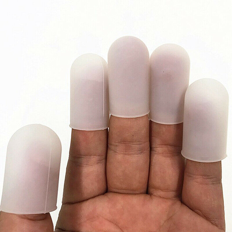 5pcs Silicone Fingers Cover Cap Fingertip Protector Insulation Finger GuardA KX