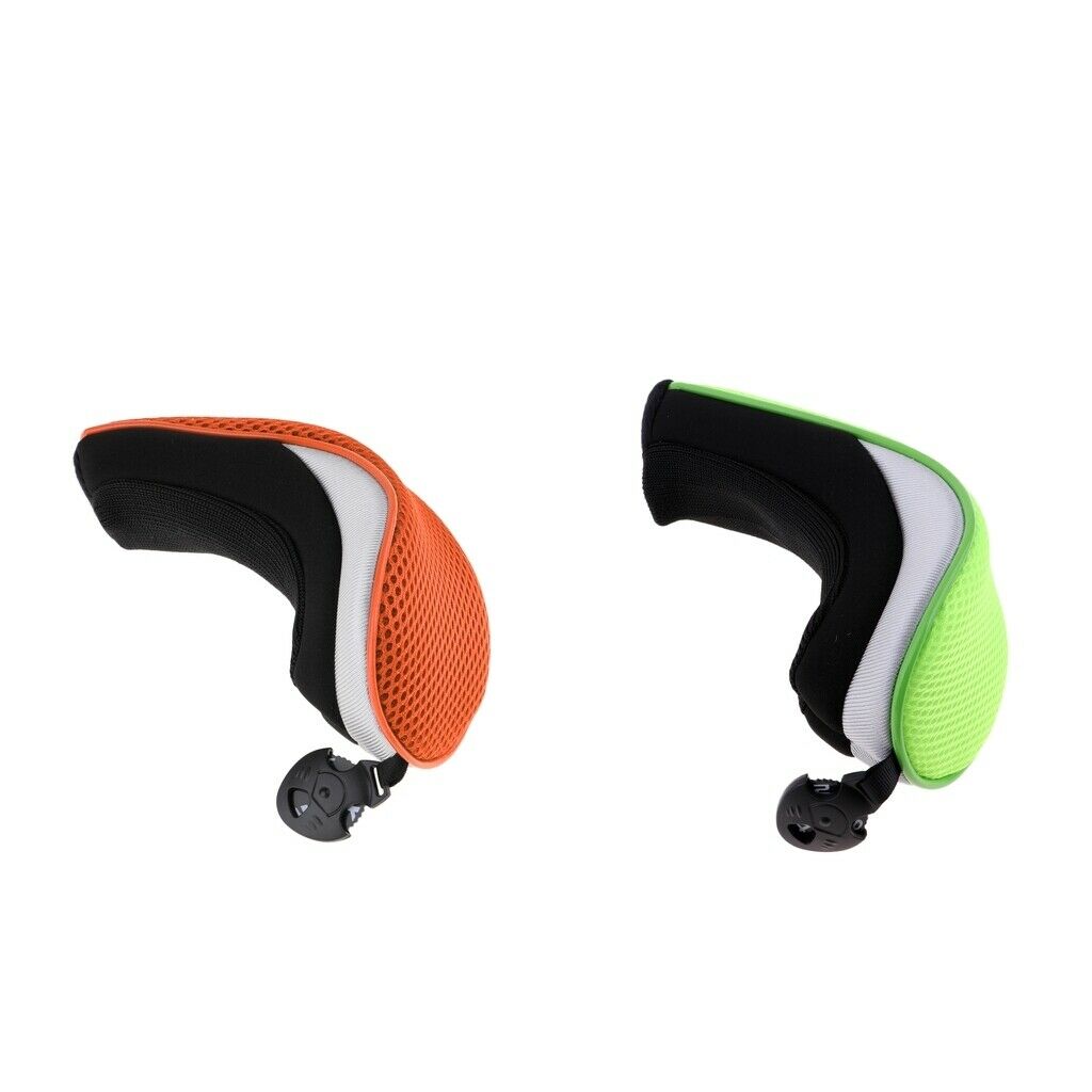 2Pcs Durability UT Golf Club Head Covers Headcovers 2 3 4 5 7 X Number Tag