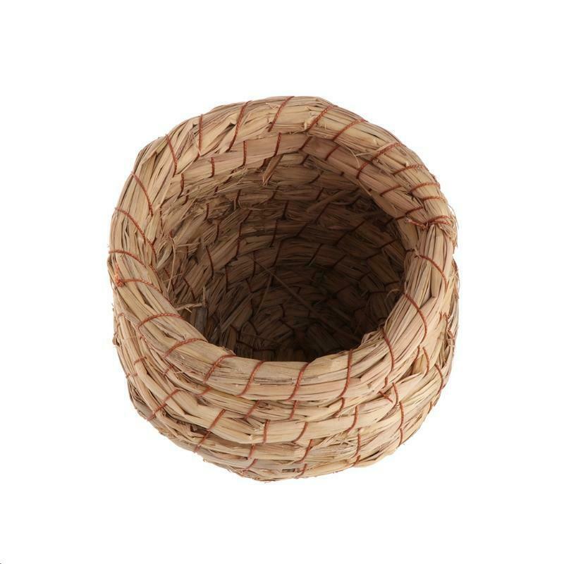 Bird Nest Woven Natural Straw Parrots Pigeon Swallow Small House Cage Handmade