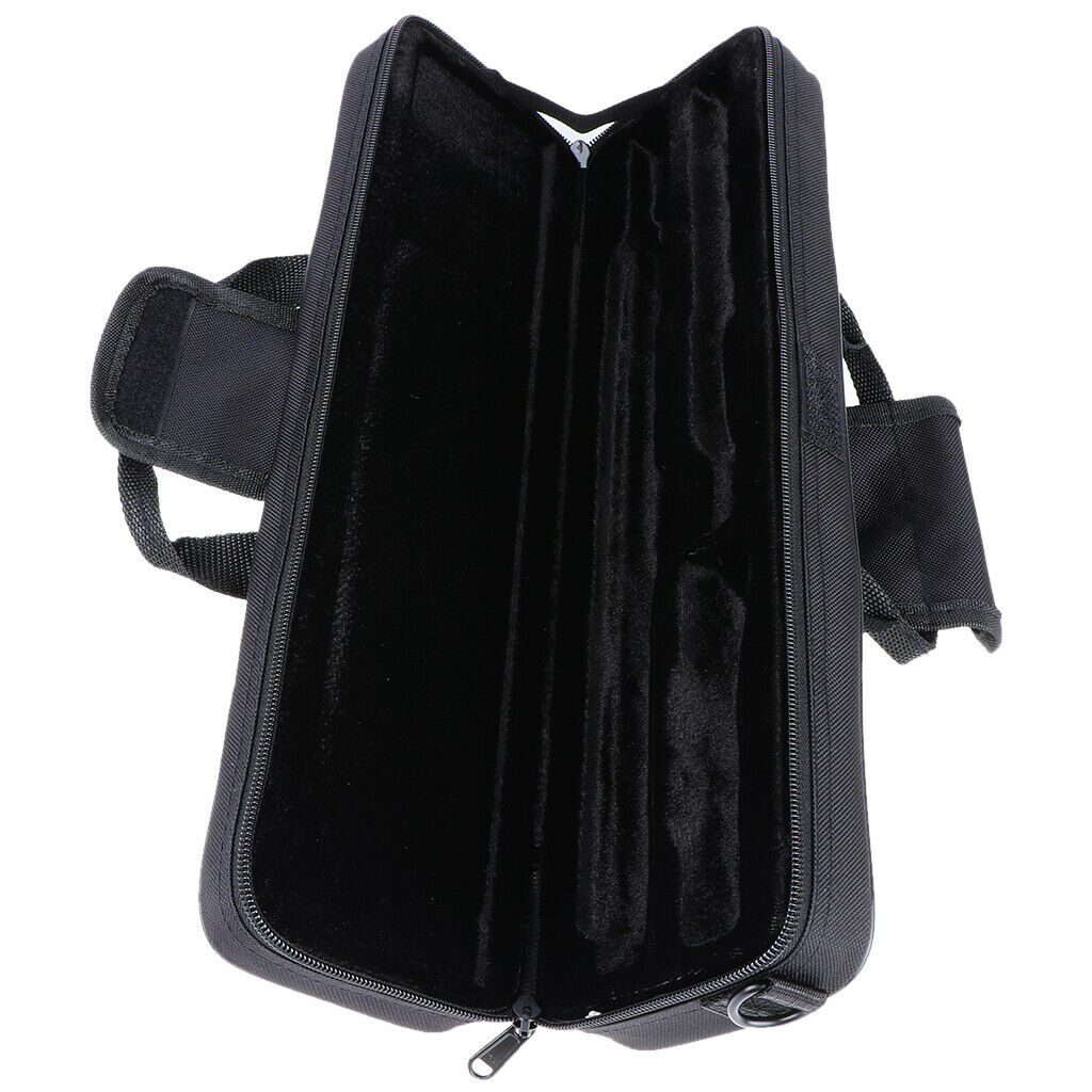 Flute Hard Case Cover w Side Pocket/Handle/Strap, 15.43 x 2.83 x 4.33 inch
