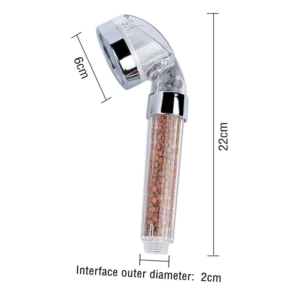 High-Pressure Handheld Anion SPA Water-saving Bath Spray Shower Head Nozzle New