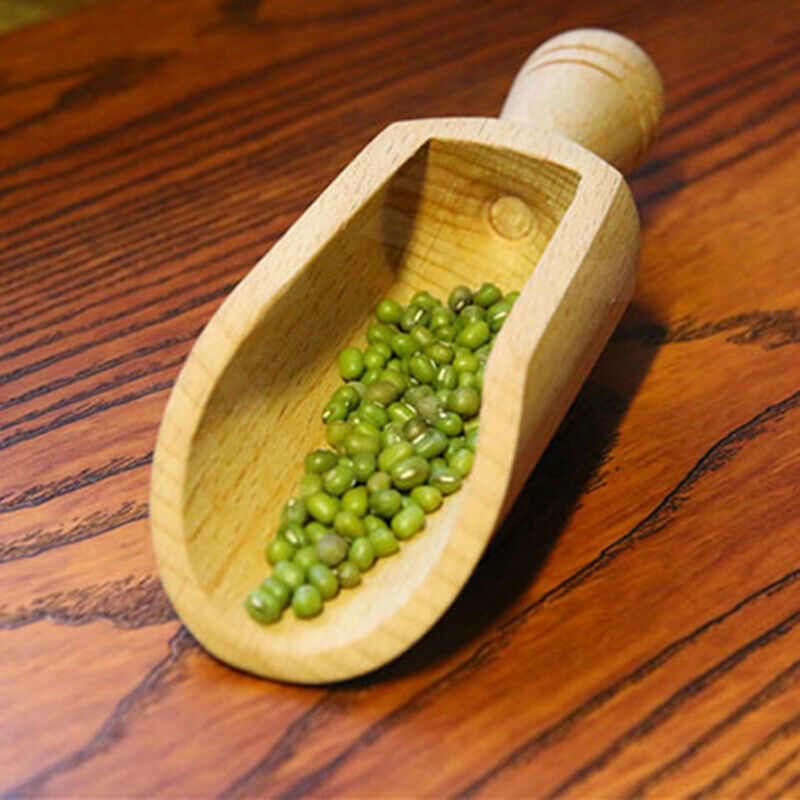 Mini Wooden Scoops Bath Salt Spoon Candy Flour Spoon Scoops Kitchen Utens.l8