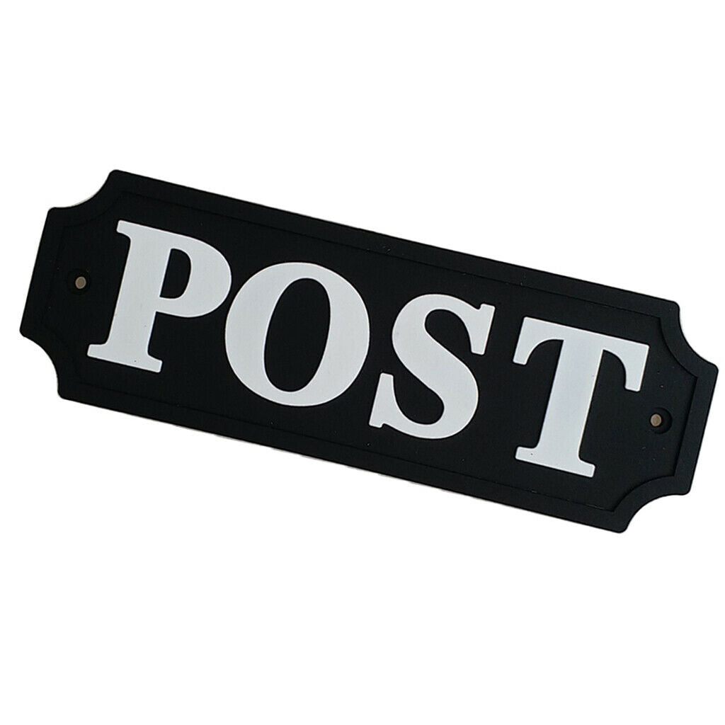 Personalized Black Background With white Font ''POST'' For Mailbox Outdoor &