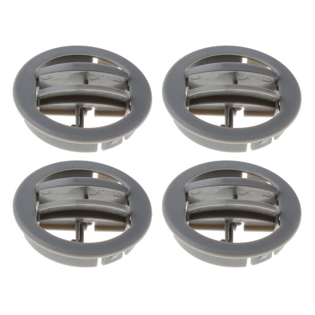4Pcs Car RV Interior Round Ceiling Vent Outlet Rotating Open Close Gray