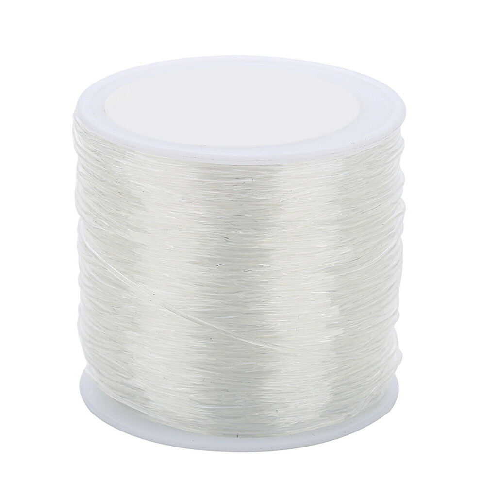 1 Roll 80 Meters Clear Crystal Strong & Stretchy Elastic Thread Cord 1mm