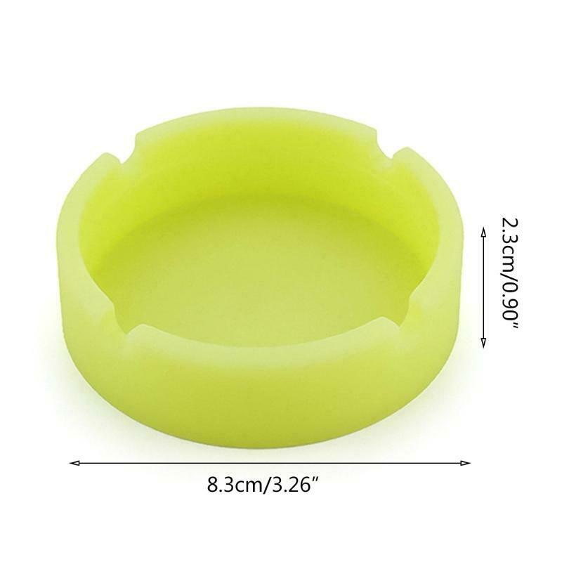 Creative Luminous Silicone Ashtray Simple Design Decorative Drop Resistant