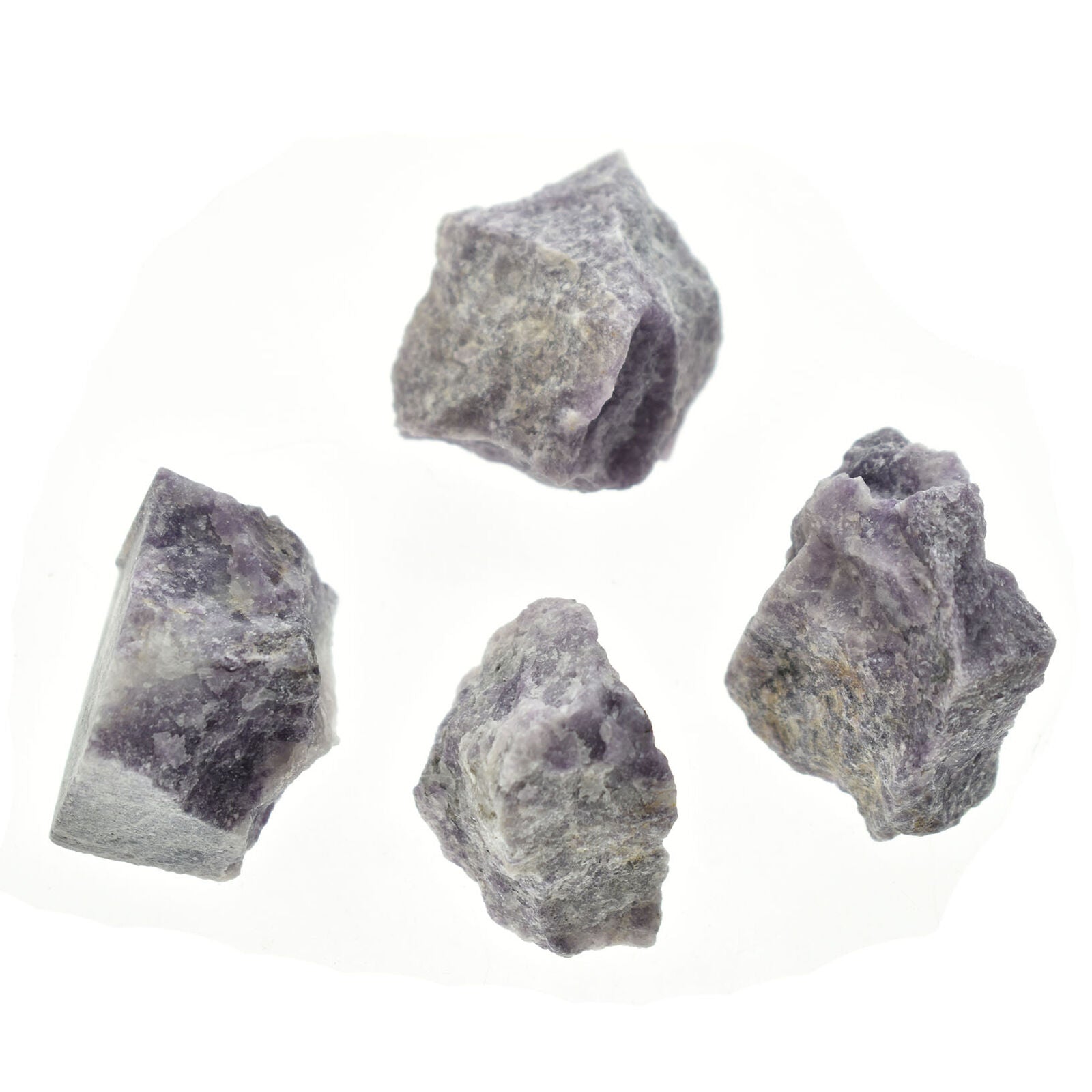 Lepidolite Collection 1/2 Lb Layered Lavender Lithium Mica Crystal 6-7 Stones