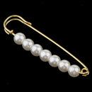 Luxury Imitation Pearls Safety Pin Brooch Pin Clip For