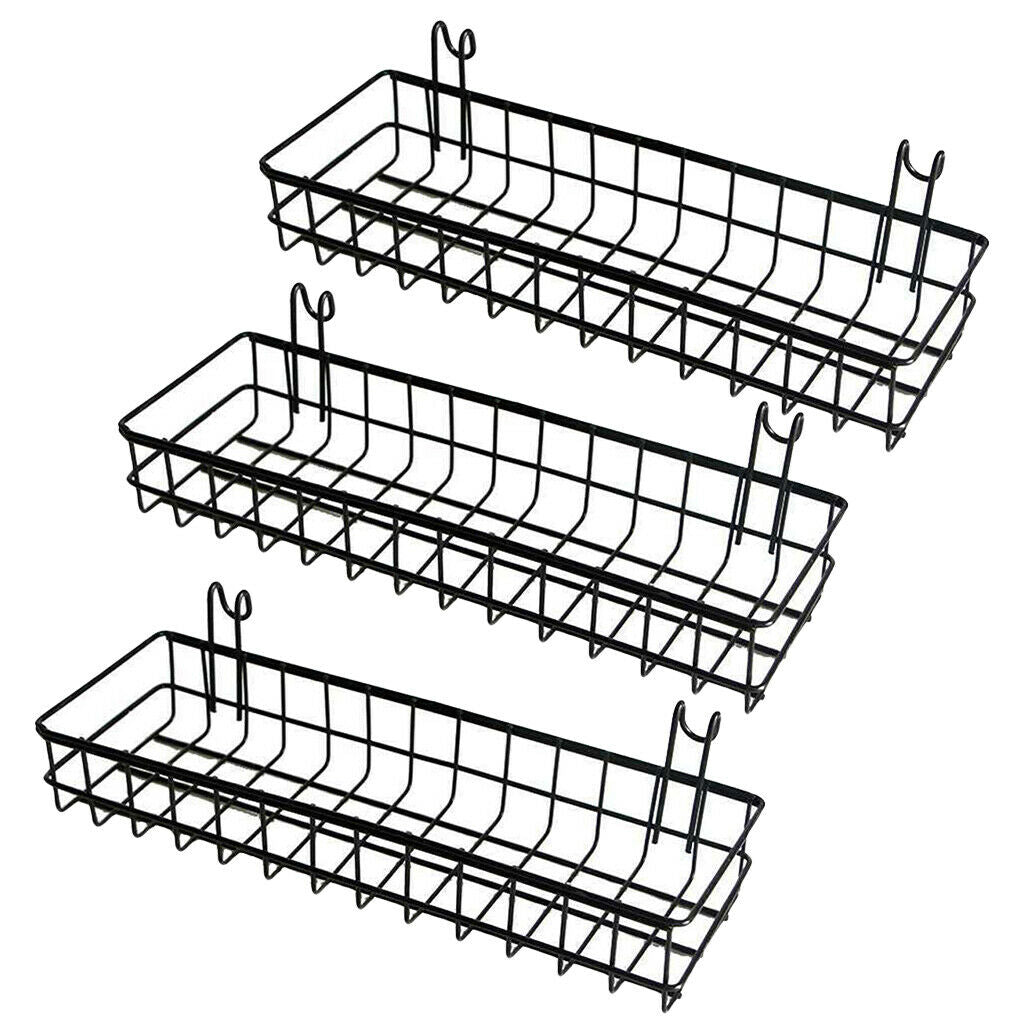 3 Pieces Storage Basket Display Shelves Rack Holder Bathroom Home Decoration