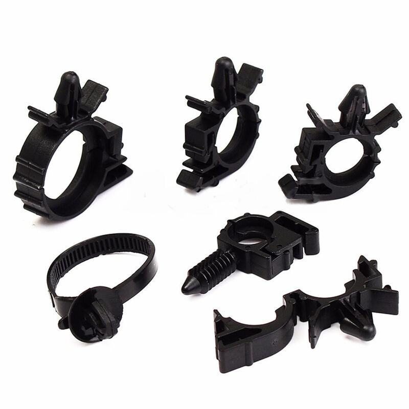 54pc Wiring Harness Wire Loom Routing Clips Assortment Convoluted Conduit For GM