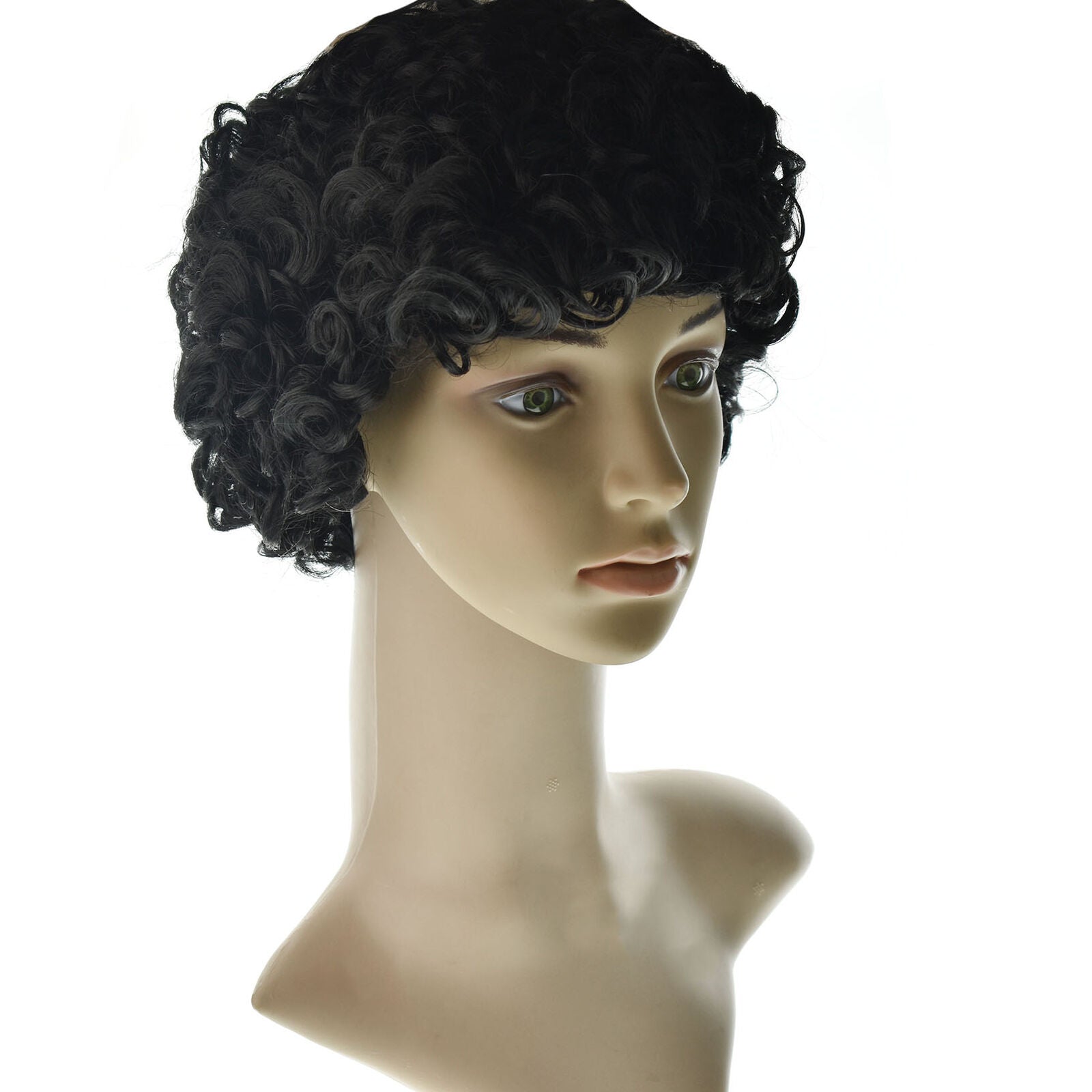 Short Black Curly Pixie Wigs for for Black African American Women Natural Look