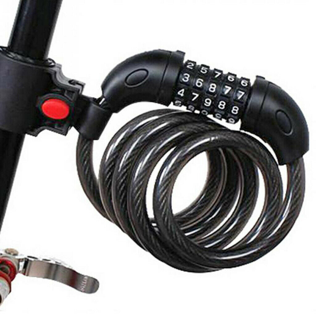 5 Digit Security Bike Chain Lock for Bicycle, Mountain Bike, Scooter
