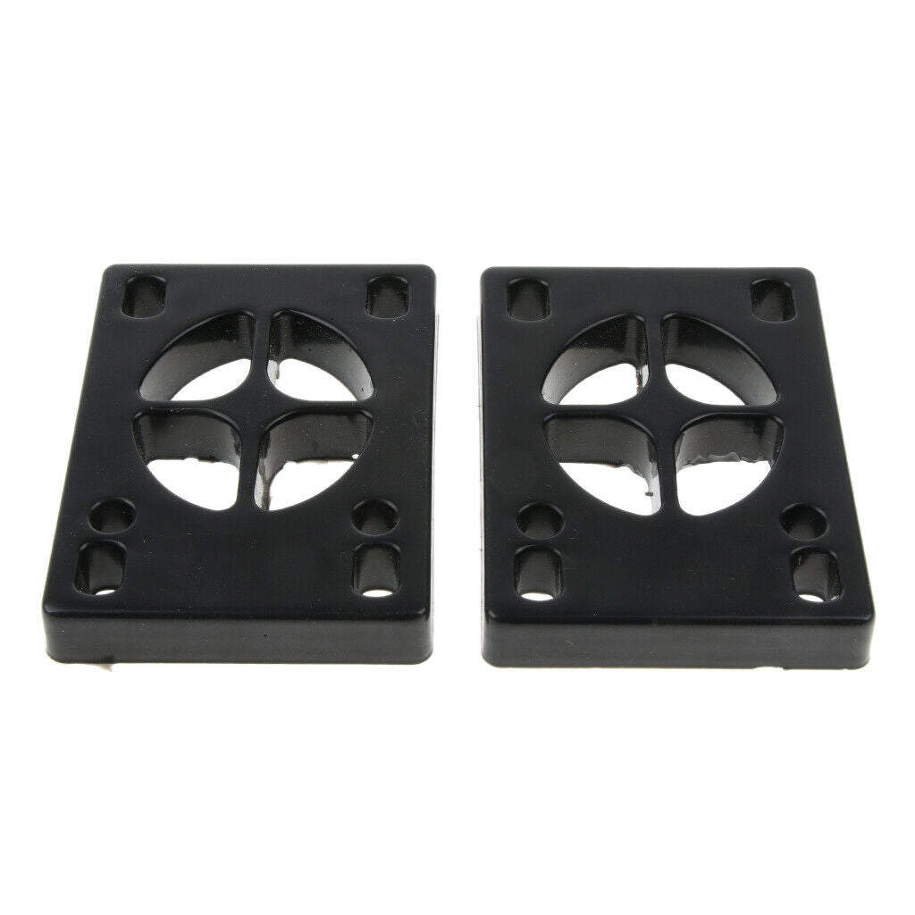 4pcs Black PU Skateboard Shock Riser Pad Mounting Hardware Mounting Hardware