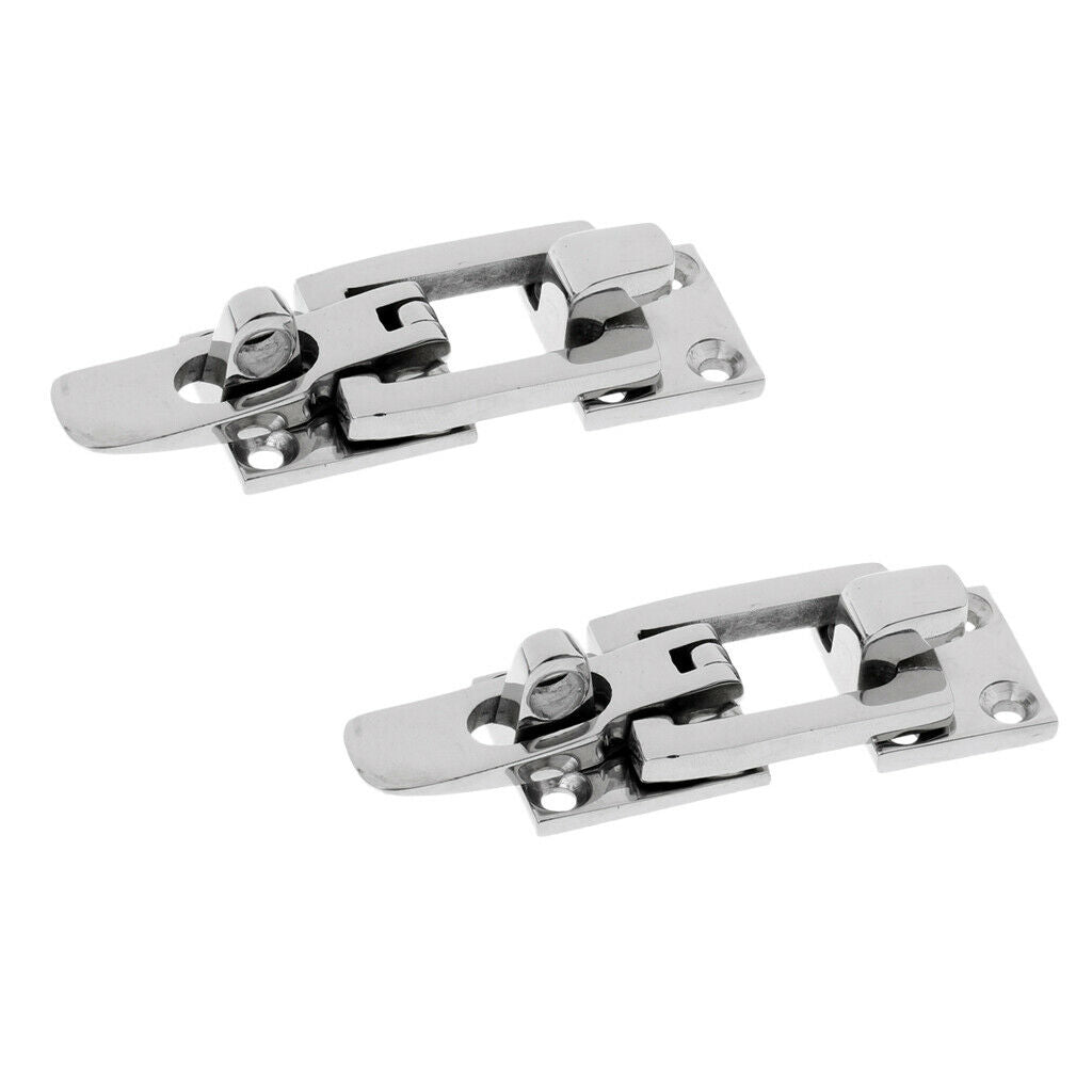 2 Pieces Stainless Steel Boat Locker Hatch Anti-Rattle Latch Fastener Clamp