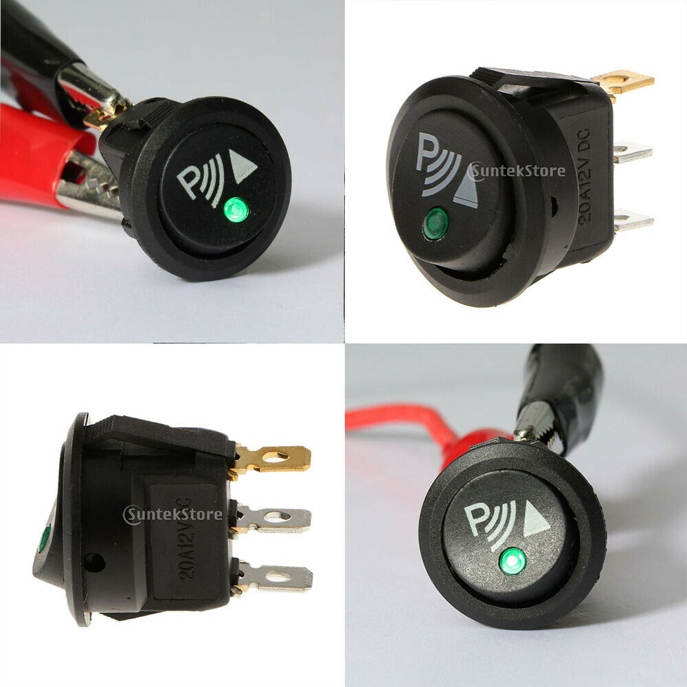 Front Rear Parking Reversing Sensor ON/OFF Rocker Switch With Illuminated