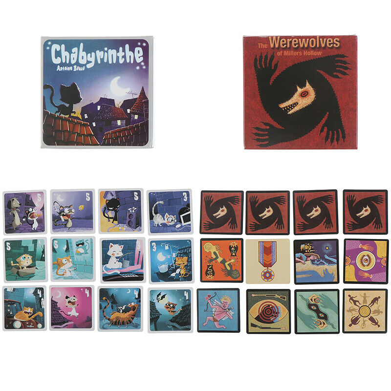 24Pcs Cat Deck Board Board Games Cards English Version Family Fun Playing Ca.DD
