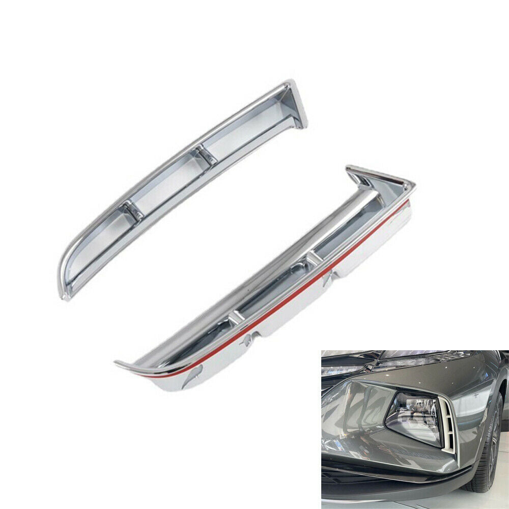 For 2021 Hyundai Tucson Chrome Front Fog Light Cover Bumper Trims Accessory 2x