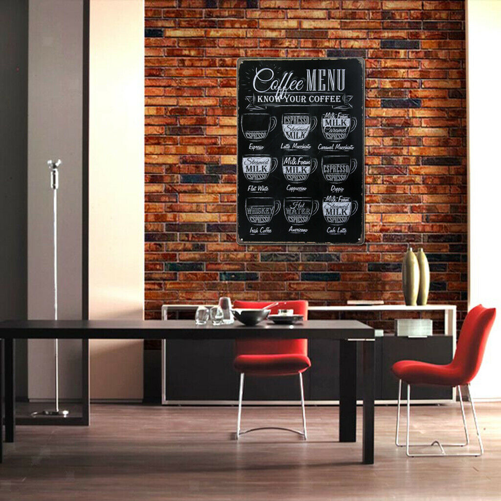 Industrial Tin Wall Decor Sign Bar Pub Club Poster Plaque 20x30cmCoffee #1