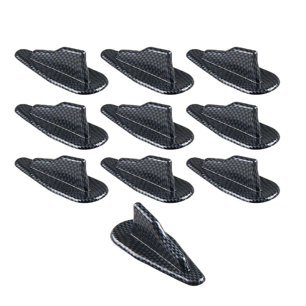 10 Pieces Universal Car Wing Air  Generator Shark Fin Carbon Pattern