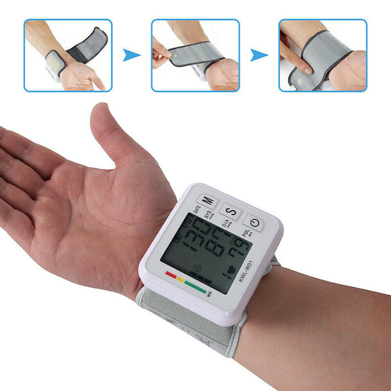 Auto Wrist Blood Pressure Monitor Tester Heart Beat Rate Pulse Measure Machine