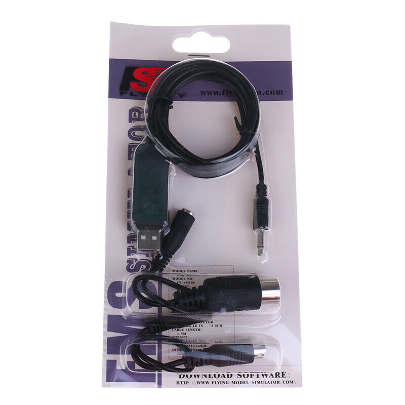 FS-SM100 RC USB Flight Simulator With FMS Cable Set for FS-i6 i10 i6XBDAU
