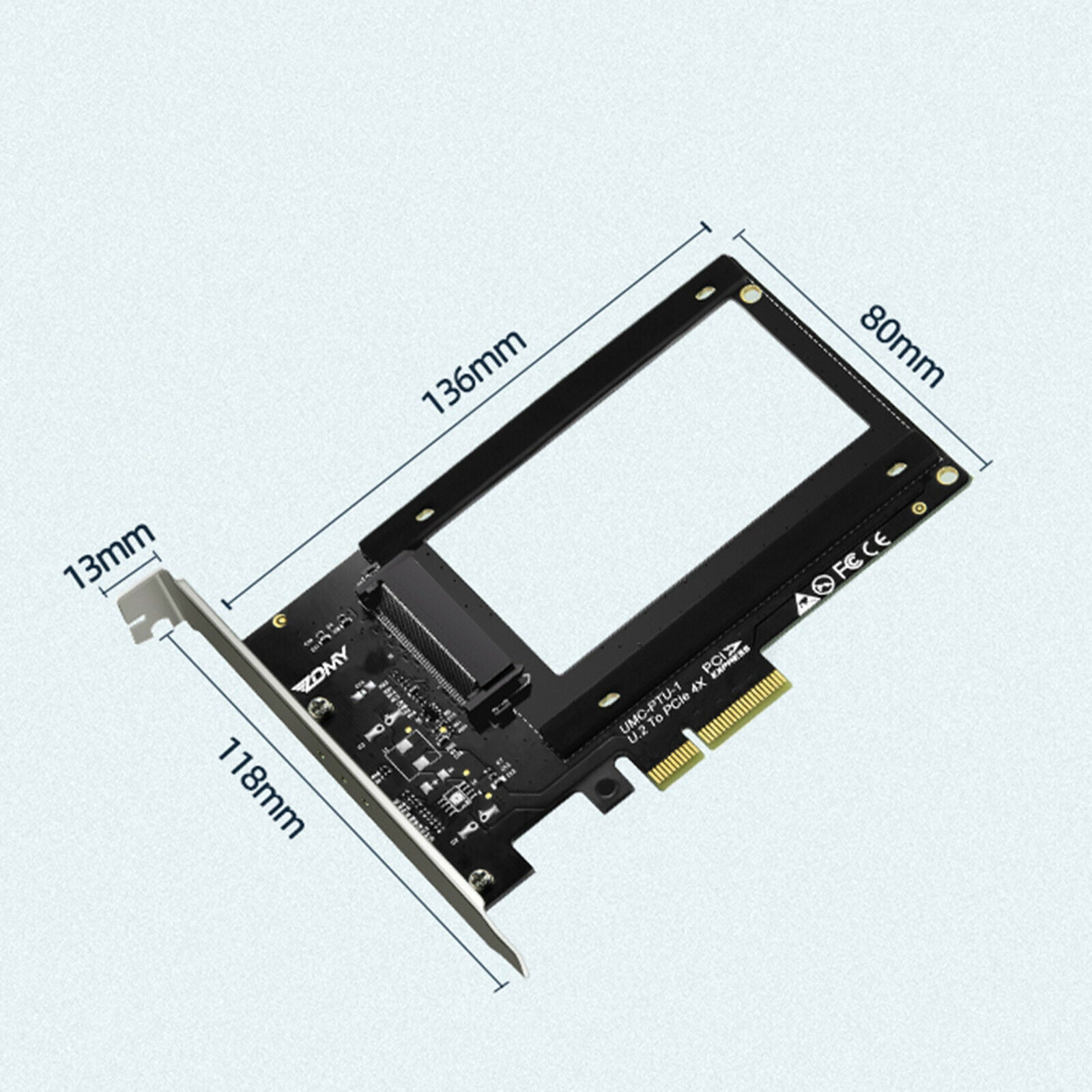 Mini U.2 to PCIe Adapter Expansioncard for 2.5" SSD Drive Converter Adapter