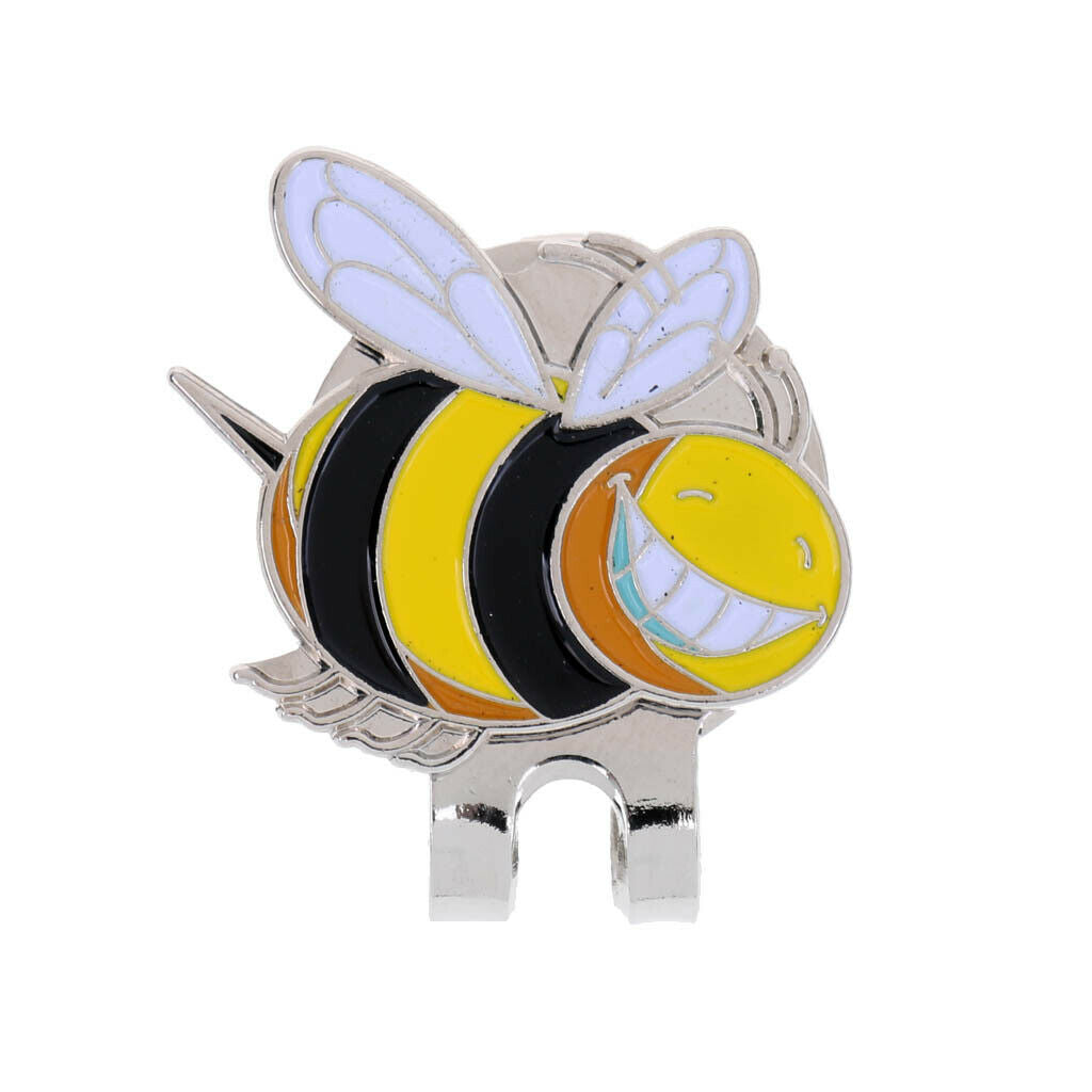 Alloy Hat Clip with Magnetic Removable Golf Ball Marker Little Bee Pattern
