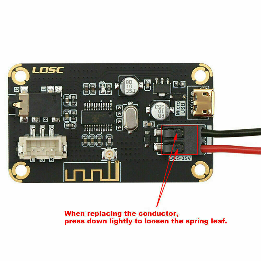 1PC 12V/24V Car Bluetooth 4.2 Audio Receiver Board Wireless Module Stereo-S L