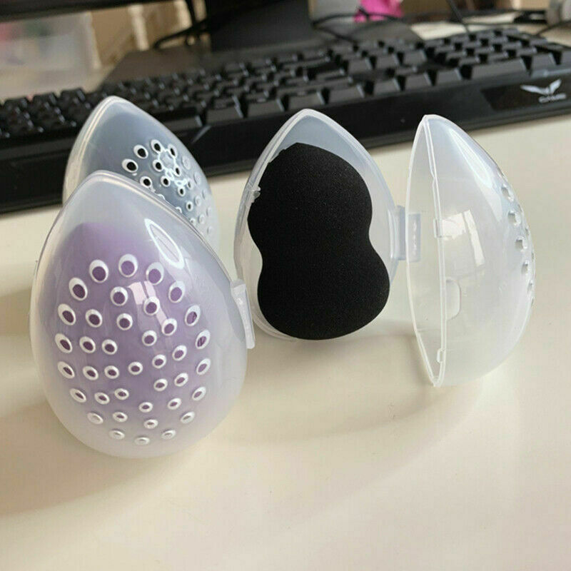 Cosmetic Egg Shaped Rack Beauty Sponge Stand Storage Case Makeup Blender Holder