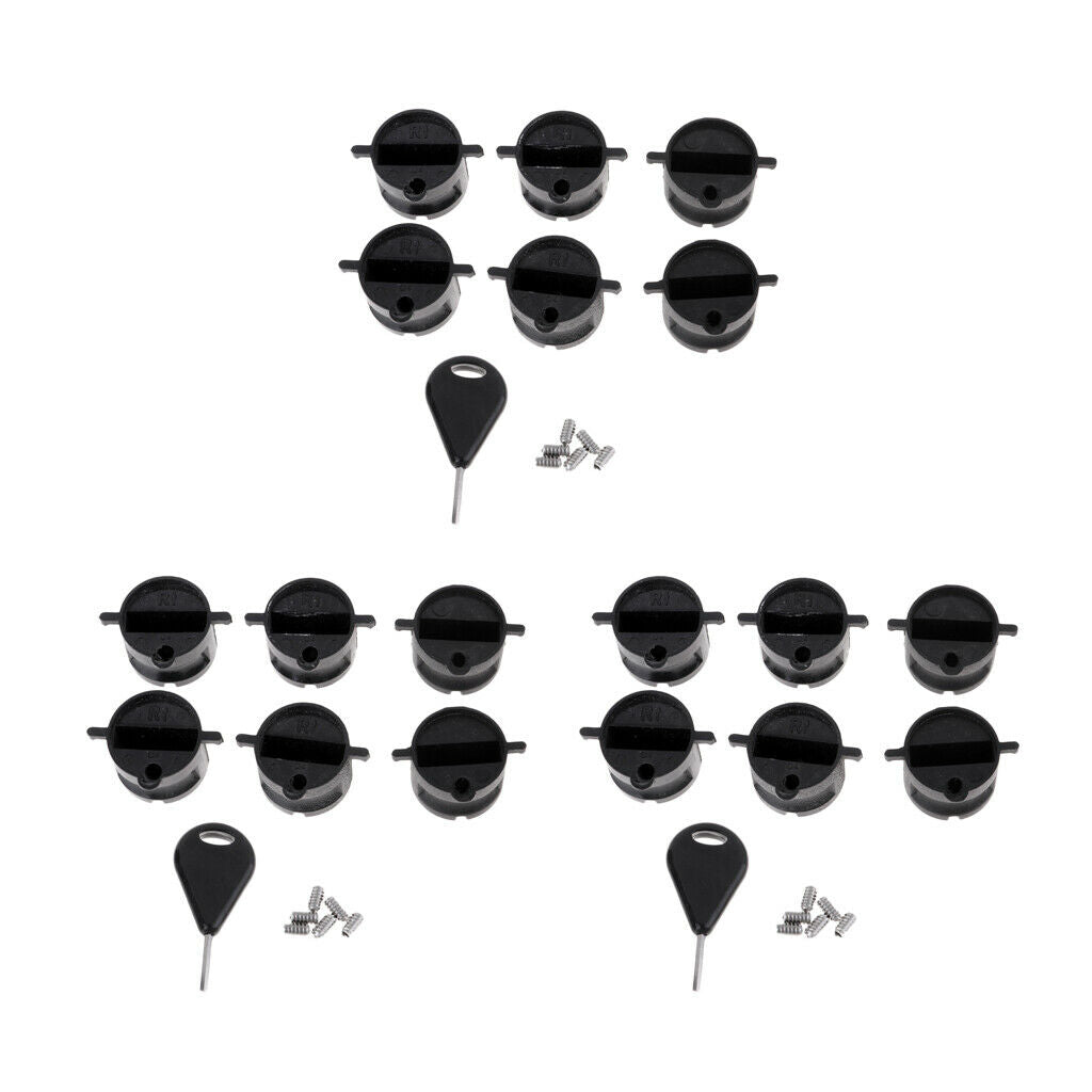 Surfboard Fin Key Replacement Accessory &18pcs Grub Screws & Leash Plug