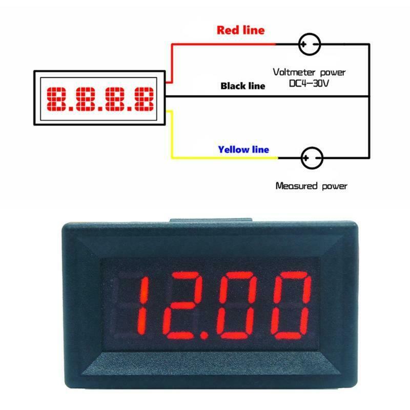 DC 0-99.99V (100V) 4-digits 0.36inch Digital Voltmeter 3Wire Voltage Panel Meter
